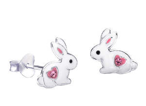 Sterling Silver Rabbit Studs