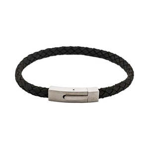 Bracelets Bangles: Braided Suede & Steel Calabria Bracelet,