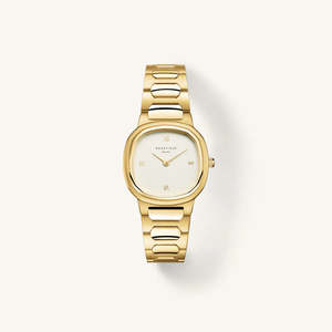 Watches: Rosefield Gaia Creme Gold Ladies Watch ORCGSG-OR01