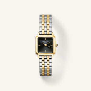 Watches: Rosefield Boxelle Black Duotone Ladies Watch BBDSG-B07