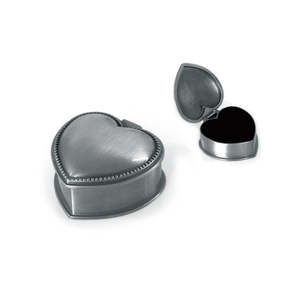 Childrens Jewellery: Pewter Heart Jewellery Box MT3803