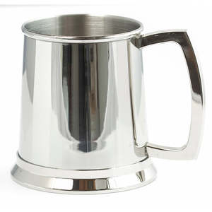 Plain Shiny Stainless Steel Tankard FG753