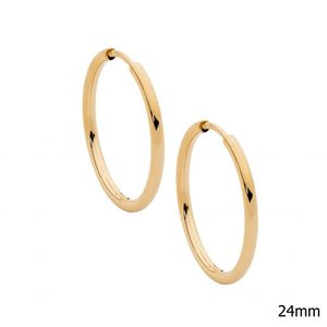 Ellani Stainless Steel Hoop Earrings SE281G