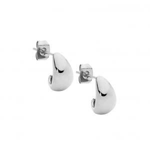 Ellani Stainless Steel Hoop Earrings SE280S