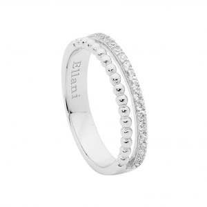 All Jewellery: Ellani Sterling Silver Stacker Style Ring R492S