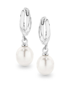 Silver Jewellery: Iris Huggies IP417ESS