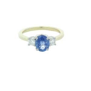 Anniversary Rings: 14ct Yellow Gold Sapphire And Diamond Ring