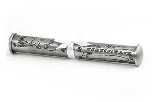 Pewter Look Birth Certificate Holder.