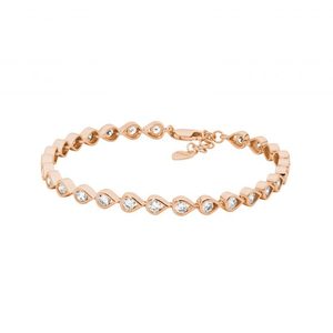 Ellani Sterling Silver Rose Gold plated Bracelet B235R