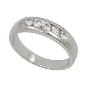 White Gold Channel Set Diamond Ring