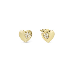 Nomination Petit Sparkle Studs 242304/006 Gold Heart With Cz