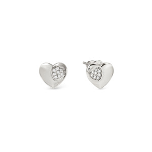 Nomination Petit Sparkle Studs 242304/004 Sterling Silver Heart With Cz