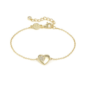 Nomination Petit Sparkle Sterlinmg Yellow Gold Plated Heart Bracelet 242300/006