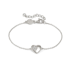 Bracelets Bangles: Nominmation Petit Sprkle Sterling Silver Heart Bracelet 242300/004
