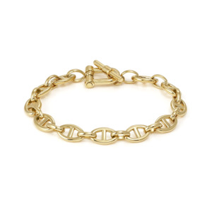 Nomination Ecclettica Steel Yellow Gold Plated Navy Chain Bracelet 134302/012