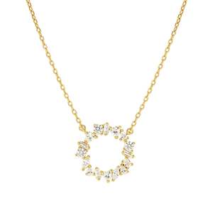 Nomination Colour Wave Sterling Silver Gold Plated Cz Pendant 149884/020