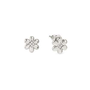 Petit Sparkle Studs 242304/010 Sterling Silver Flower With CZ