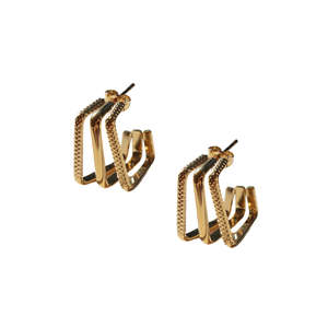 Steel Me Gold Trudy Earrings