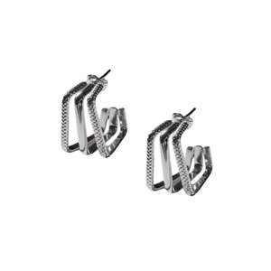 All Jewellery: Steel Me Silver Trudy Earrings
