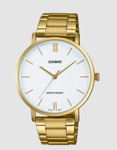 Watches: Casio Gold Analogue Watch MTPVT01G-7B