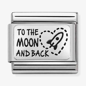 Nomination Composable 330111/39 Steel and Sterling Silver To the Moon and Back