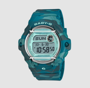 Watches: Casio Baby G Watch Blue Camo BG169CM-2D