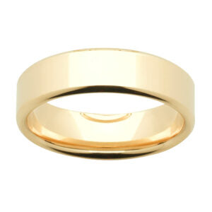 Mens Plain 9ct Yellow Gold Ring