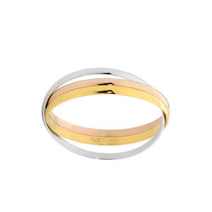 Stainless Steel Rose and Gold Plate Russian Bangle  SB111T-65