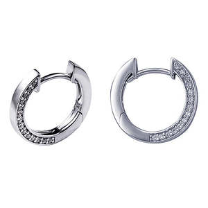 Sterling Silver CZ Huggies