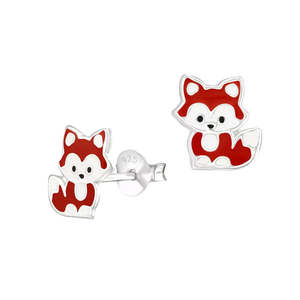 All Jewellery: Sterling Silver Fox Earrings