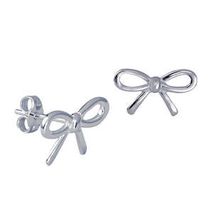 Sterling Silver Bow Earrings