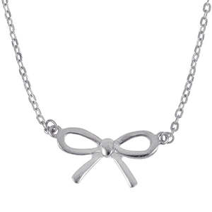 Sterling Silver Bow Necklace