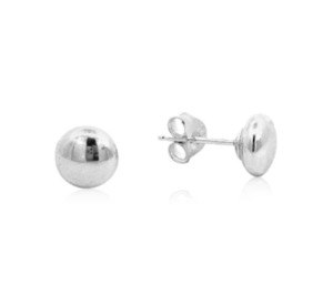 Earrings: Sterling Silver 7mm Flat BallStud Earrings