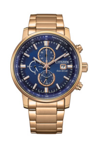 Mens Citizen Eco Drive Rose God And Blue Dial CA0843-89L