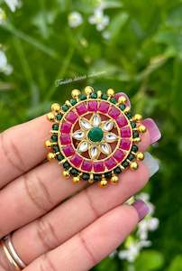 Multi coloured oversized ring