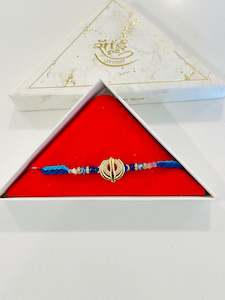 🪯 Khanda Rakhi / Rakhdi box in American Diamond