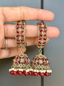 Maroon colour earrings, Code: E2