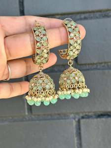 C Sky Blue Colour Jewellery Options: Sky blue earrings, Code: E2