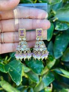 C Purple Colour Jewellery Options: Lavender Jhumki earrings Code: J32