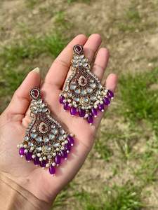 Purple earrings- J18