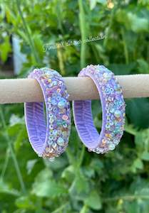 C Purple Colour Jewellery Options: Multi coloured handmade soft kangan bangles
