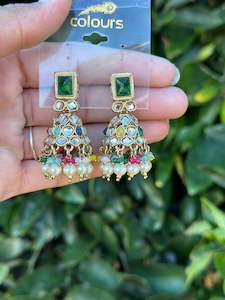 Multi Jhumki earrings Code: J32
