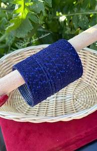 Navy blue Plain velvet bangles pack of 36 bangles