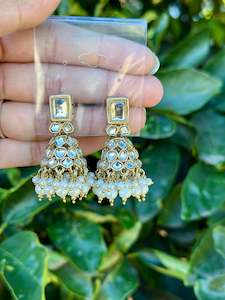 Golden Jhumki earrings Code: J32