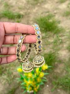 C Golden Colour Jewellery Options: Mirror kangan pearl loaded (set of 2) B14