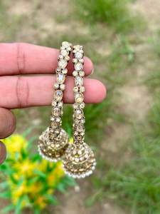 Polki bangles with latkan (set of 2) B13