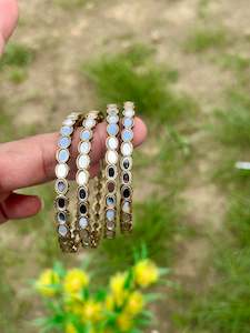 Golden mirror bangles (set of 4) B11