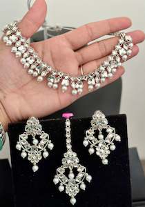 Silver necklace set with earrings, Code: E10