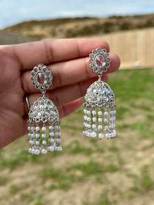 Silver Colour Jewellery Options: Silver  jhumki earrings- J19