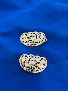 Gold plated hair clips - (Code:049)